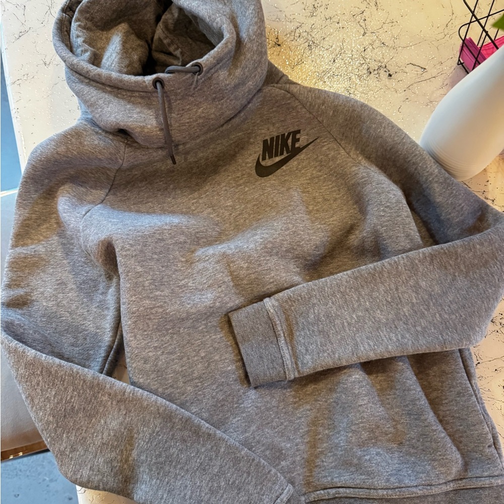 Nike Heather Gray Pullover Hoodie women's XS fall gym training sweatshirt
